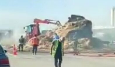 Gaziantep Saman Yüklü Tır Alev Aldı